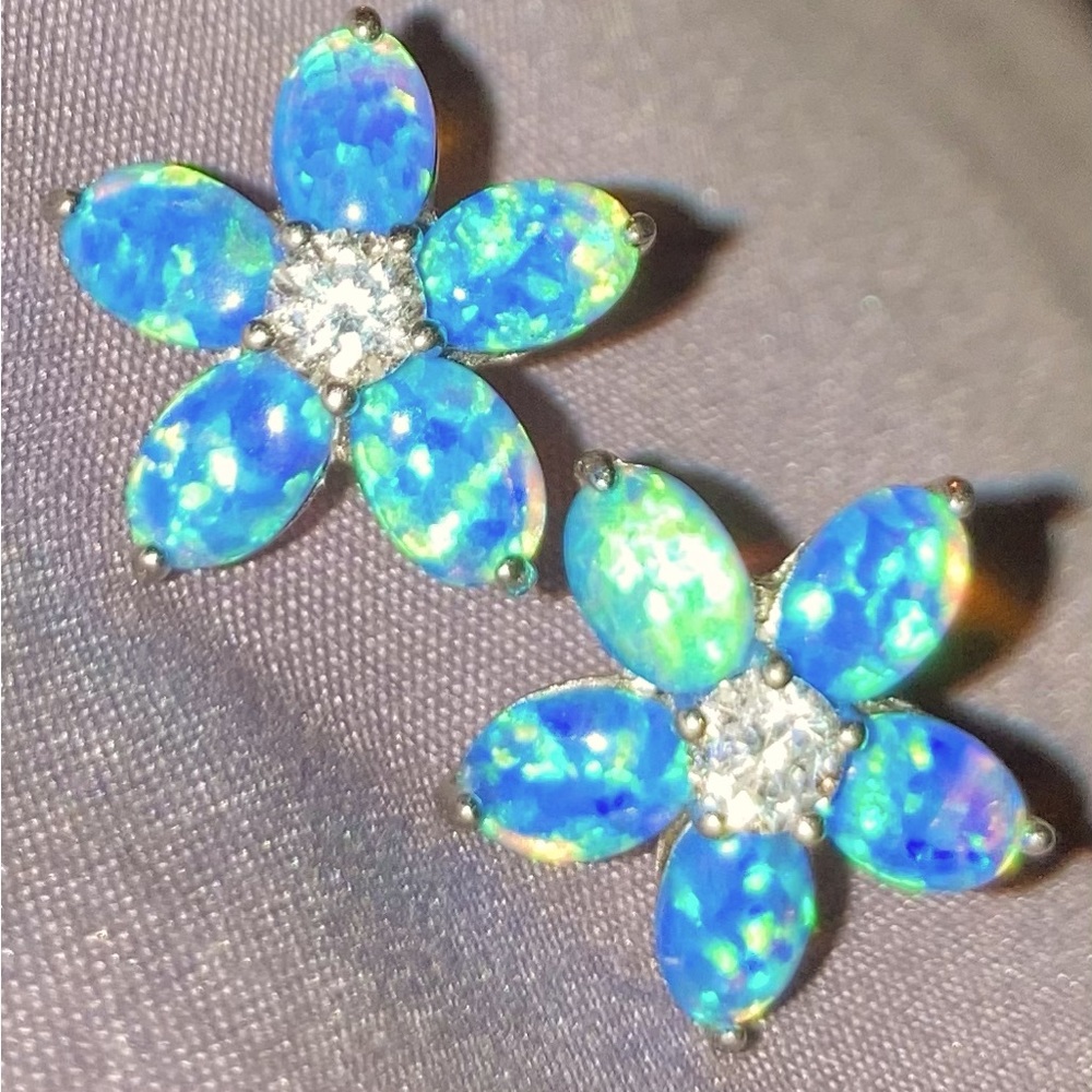 Opal earrings